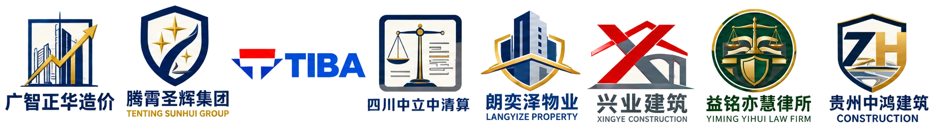 与我们同行的企业:朗奕泽物业、益铭亦慧律所、贵州中鸿建筑、广智正华造价、四川中立中清算、腾霆圣辉集团、荷兰管家学院、兴业建筑